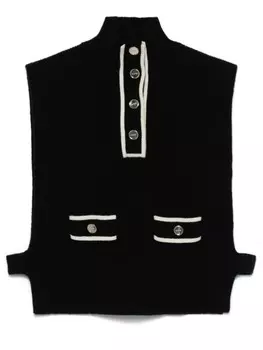 Топ в рубчик SANDRO, черный