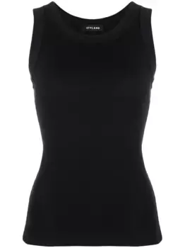 Топ в рубчик STYLAND, черный