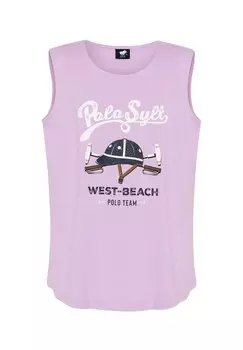 Топ в спортивном стиле-поло POLO SYLT, цвет 15-3412 Orchid Bouqu