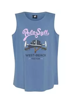 Топ в спортивном стиле-поло POLO SYLT, цвет 18-3929 Blue Horizon