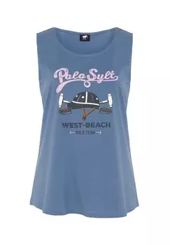 Топ в спортивном стиле-поло POLO SYLT, цвет 18-3929 Blue Horizon