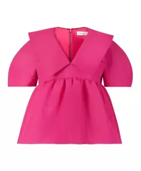 Топ в стиле бэби долл из розовой тафты Nina Ricci, розовый