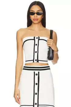 Топ в стиле варсити Sienna Central Park West, black & white