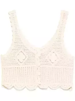 Топ в технике кроше Bambah, нейтральный