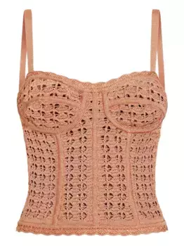 Топ в технике кроше DOLCE & GABBANA, нейтральный