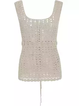 Топ в технике кроше Rosetta Getty, нейтральный