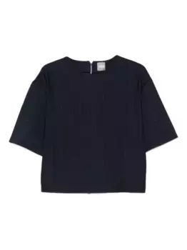 Топ в тонкую полоску с короткими рукавами MAX MARA, синий