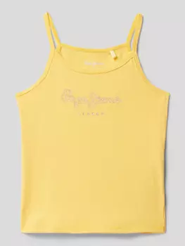 Топ в тонкую рубчик модель «АНАСТАСИЯ» Pepe Jeans, желтый