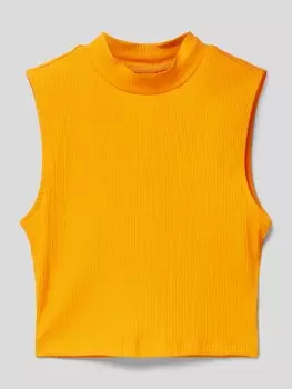 Топ в тонкую рубчик модель 'LINEA' Only, оранжевый