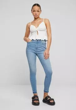 Топ Waffle Ruffle Urban Classics, белый
