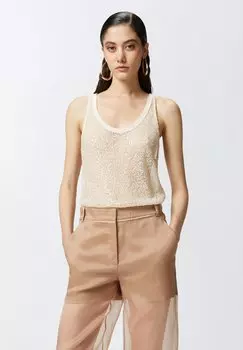 Топ WAITING TANK Pinko, бежевый
