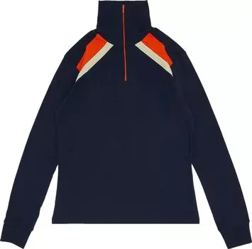 Топ Wales Bonner Jazz Half Zip Top 'Navy', синий