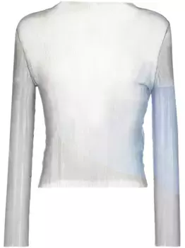 Топ Watercolor с длинными рукавами Eckhaus Latta, синий