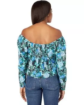 Топ WAYF Shane Off Shoulder Top, цвет Blue Roses