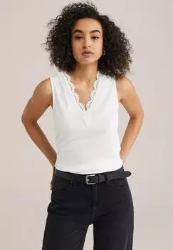 Топ WE Fashion, белый
