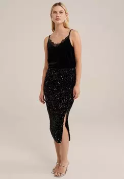 Топ WE Fashion, черный