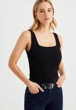 Топ WE Fashion, цвет black