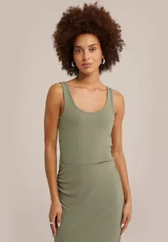 Топ WE Fashion, оливковый