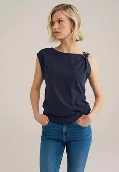 Топ WE Fashion, темно-синий