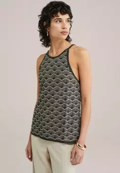 Топ WE Fashion, темно-зеленый