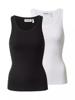 Топ WEEKDAY, черно-белый