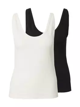 Топ WEEKDAY Piper, черный/белый