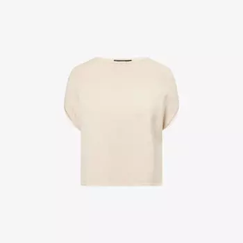 Топ Weekend Max Mara Breda из эластичного трикотажа без рукавов, бежевый