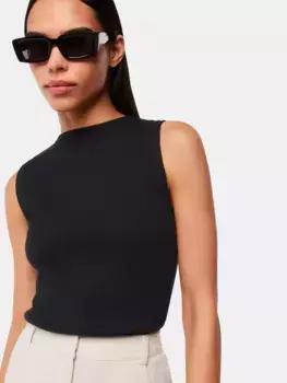 Топ Whistles High Neck Rib Detil, черный