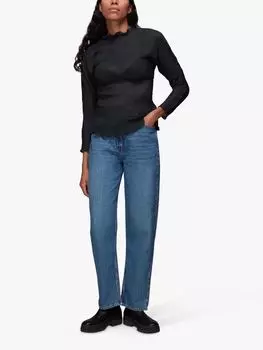 Топ Whistles Myla Plisse, черный