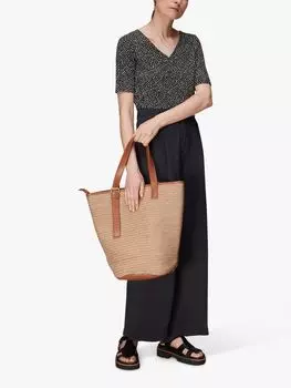 Топ Whistles Spot с V-образным вырезом, черный