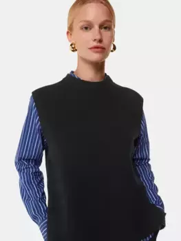 Топ Whistles Wool Sleeveless Tank, черный