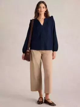 Топ White Stuff Blossom Boho, темно-синий