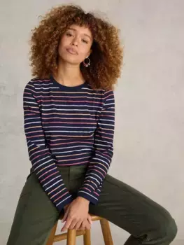 Топ White Stuff Clara Stripe, цвет navy/multi