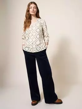 Топ White Stuff Rae из органического хлопка, цвет слоновой кости