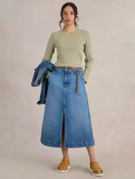 Топ White Stuff Sadie Garment Dyed, хаки