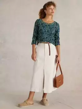 Топ White Stuff Spot Print Organic Cotton, цвет blue/multi