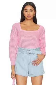 Топ White + Warren Classic Square Neck, цвет Flamingo