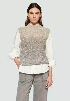 Топ WITH STAND-UP COLLAR s.Oliver, бежевый