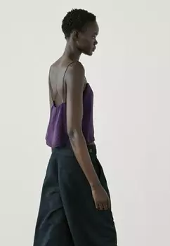 Топ WITH VENT DETAIL Massimo Dutti, темно-фиолетовый