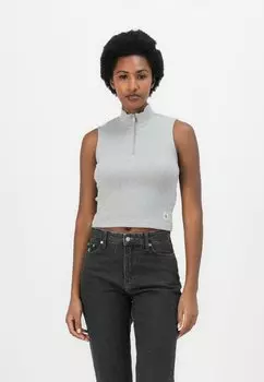 Топ WOVEN LABEL Calvin Klein Jeans, серый