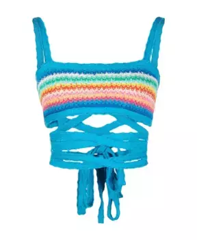 Топ вязанный крючком Alanui, синий