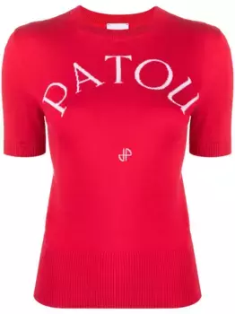 Топ вязки интарсия PATOU, красный