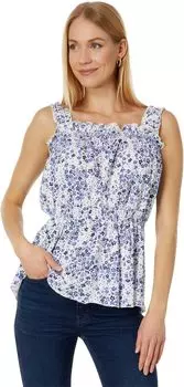 Топ Wrangler Sleeveless Smocked Square Neck, белый