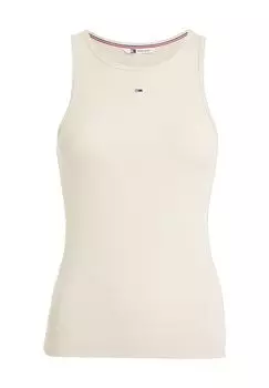 Топ, вышивка логотипа, широкие бретели, женский TOMMY Jeans, цвет Acg Newsprint