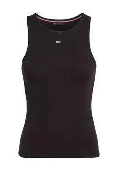 Топ, вышивка логотипа, широкие бретели, женский TOMMY Jeans, цвет Bds Black