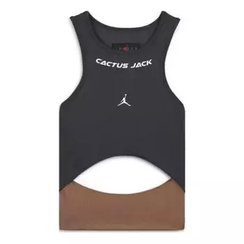 Топ x travis scott tank азиатские размеры Air Jordan, серый