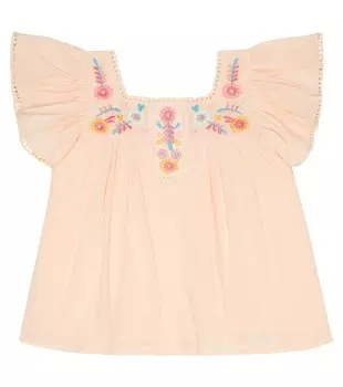 Топ Yosana из хлопка с вышивкой Louise Misha, оранжевый