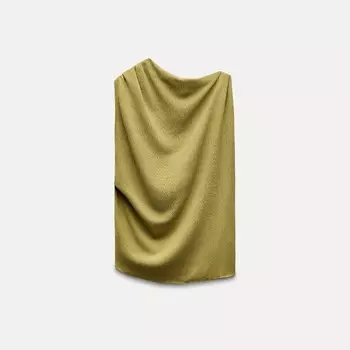 Топ Zara Asymmetric Rustic, оливковый