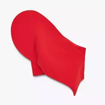 Топ Zara Asymmetric Sweetheart Neckline, красный