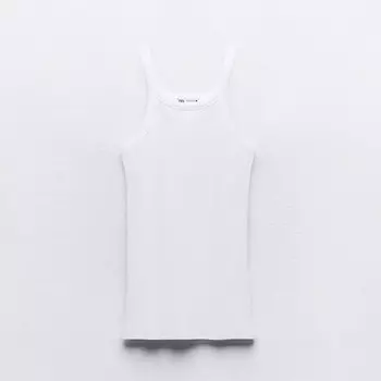 Топ Zara Cotton, белый (размер М)